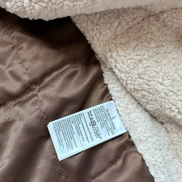Banana Republic Moleskin Bomber Jacket Brown Sherpa Lined Men’s Large